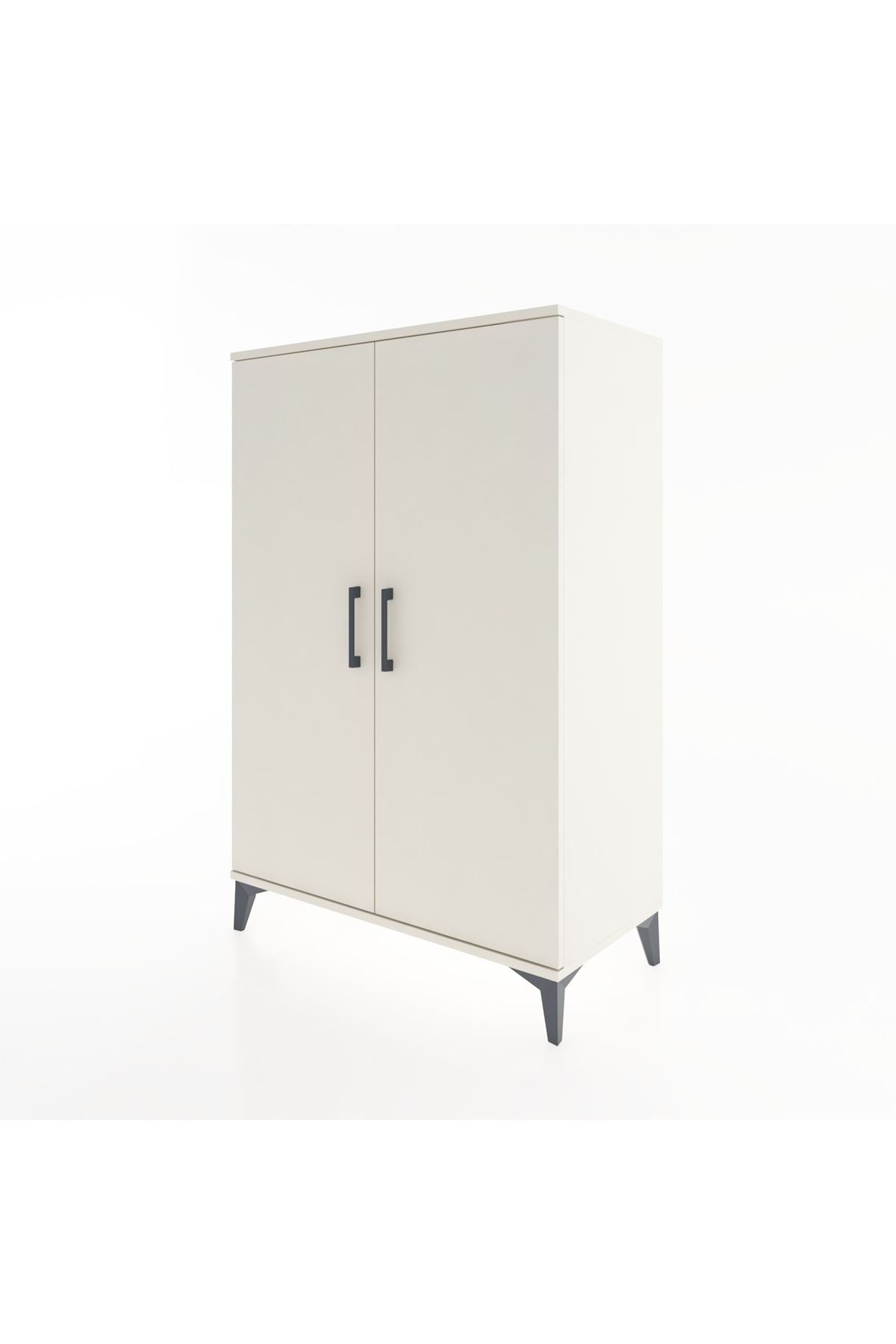 Hyperion Dolap 2 Raflı 2 Kapaklı Tek Askılı 88x44x134 Aytaşı-Aytaşı