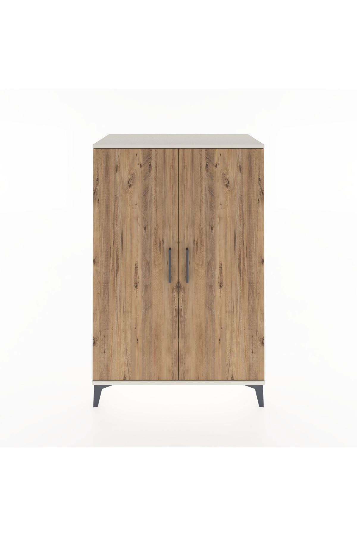 Hyperion Dolap 2 Raflı 2 Kapaklı Tek Askılı 88x44x134 Aytaşı-Çam