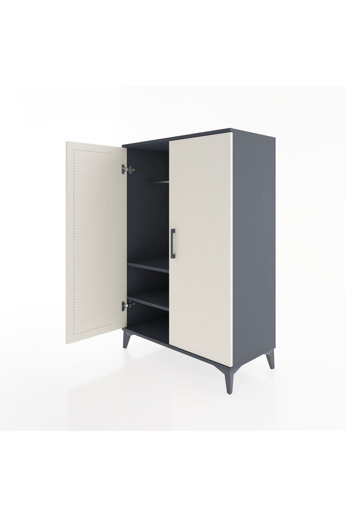 Hyperion Dolap 2 Raflı 2 Kapaklı Tek Askılı 88x44x134 - S51M113V4B