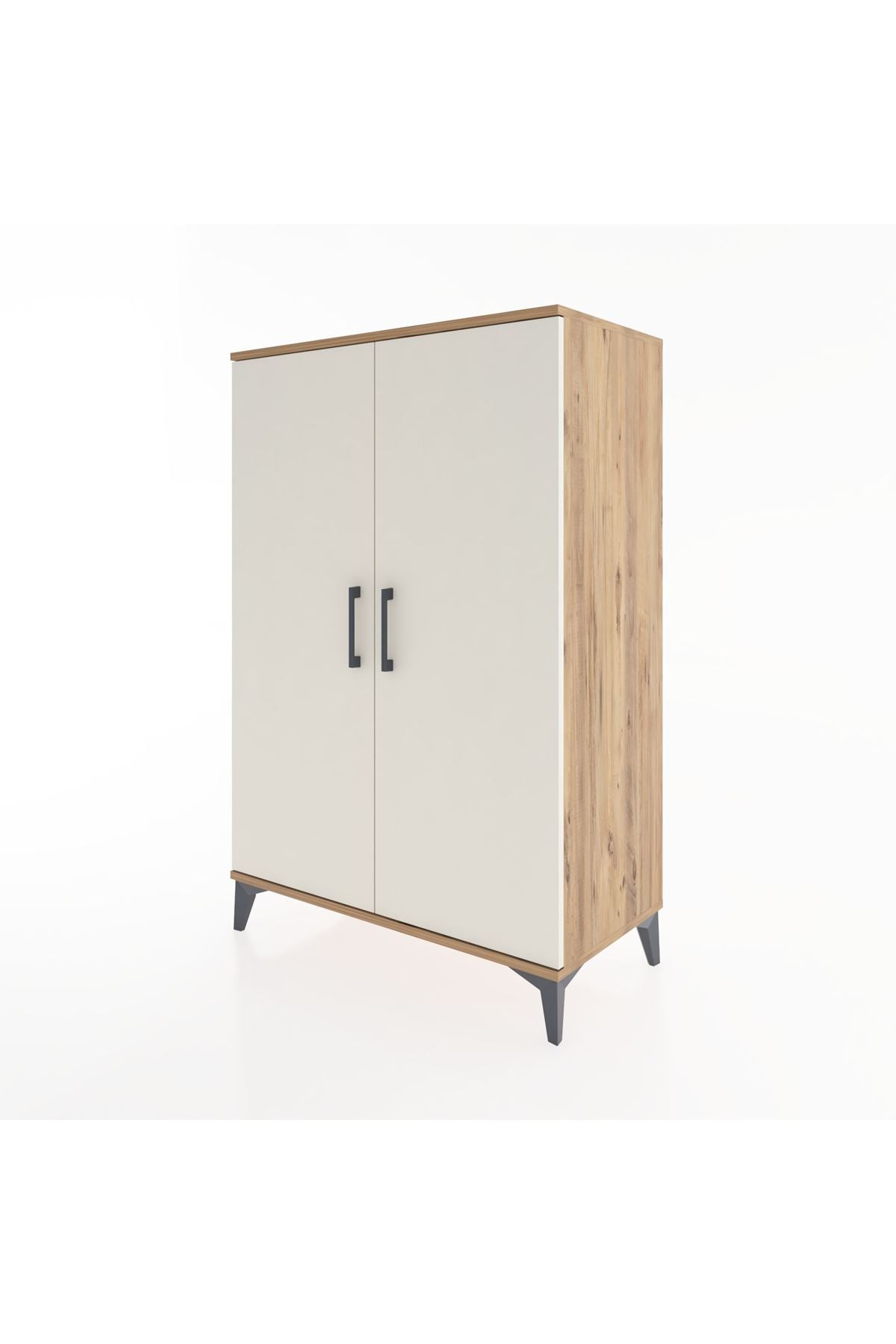 Hyperion Dolap 2 Raflı 2 Kapaklı Tek Askılı 88x44x134 Çam-Aytaşı