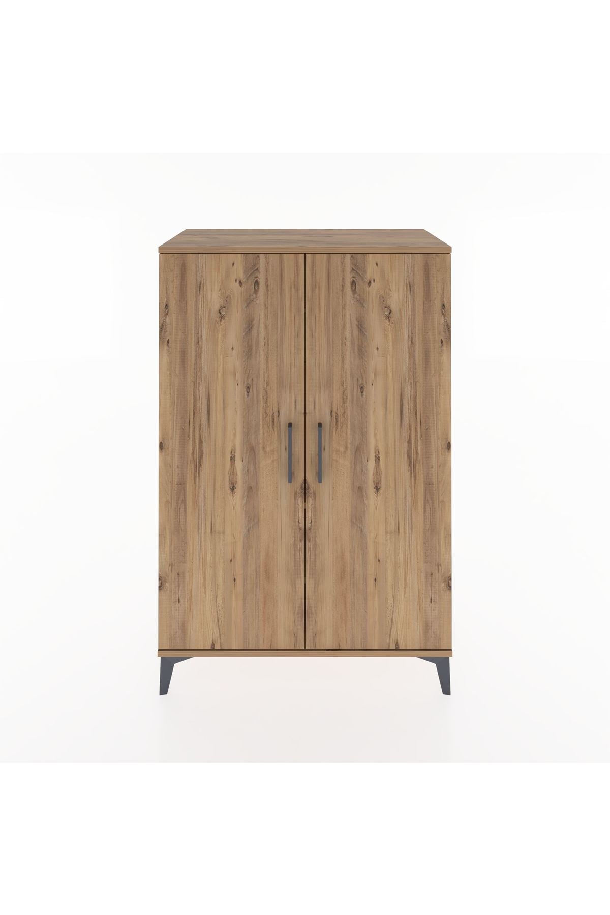 Hyperion Dolap 2 Raflı 2 Kapaklı Tek Askılı 88x44x134 Çam-Çam