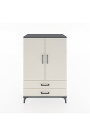 Hyperion Dolap Tek Raflı 2 Çekmeceli Tek Askılı 88x44x134 Antrasit-Aytaşı