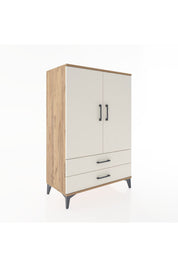 Hyperion Dolap Tek Raflı 2 Çekmeceli Tek Askılı 88x44x134 - S51M115V7B