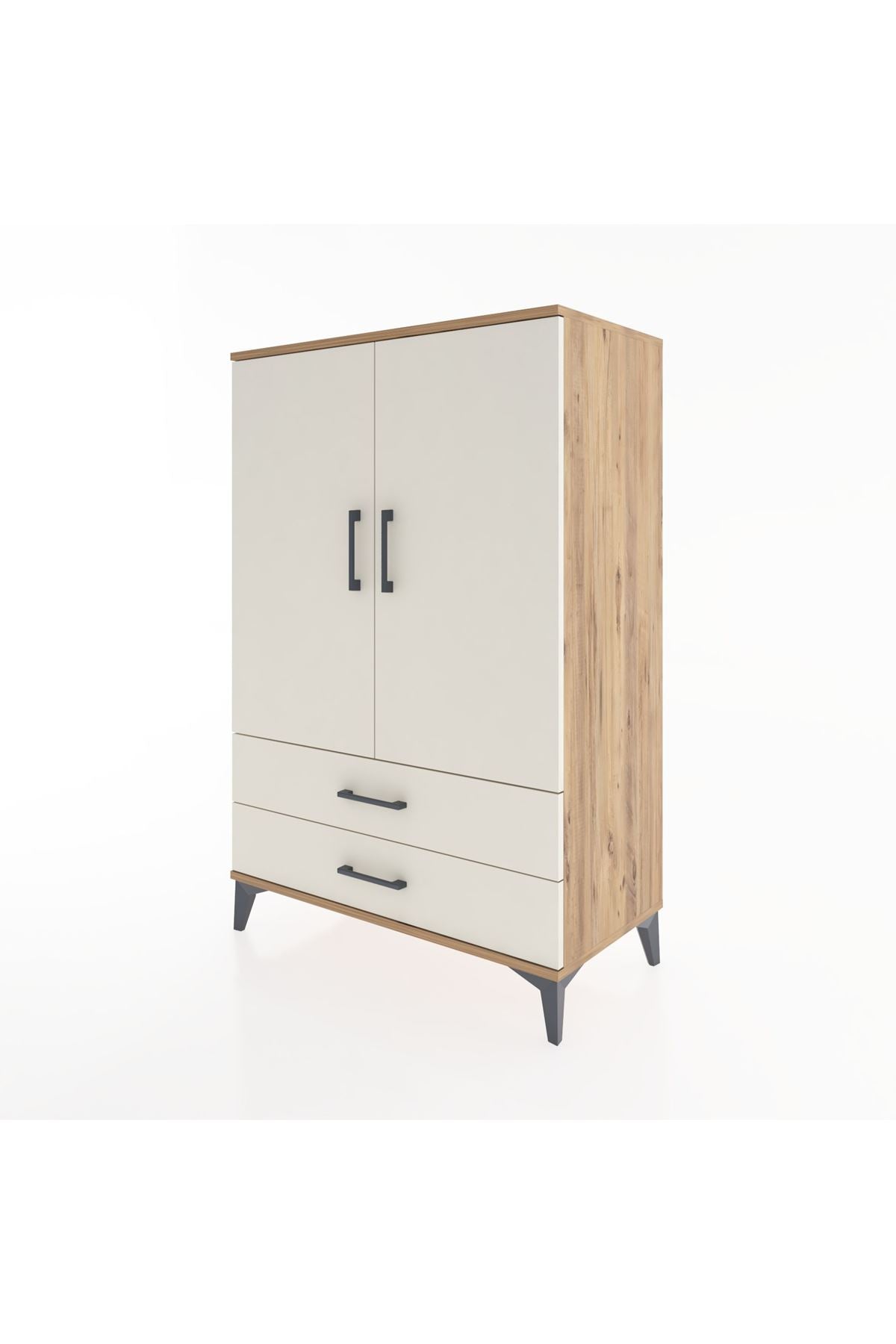 Hyperion Dolap Tek Raflı 2 Çekmeceli Tek Askılı 88x44x134 - S51M115V7B