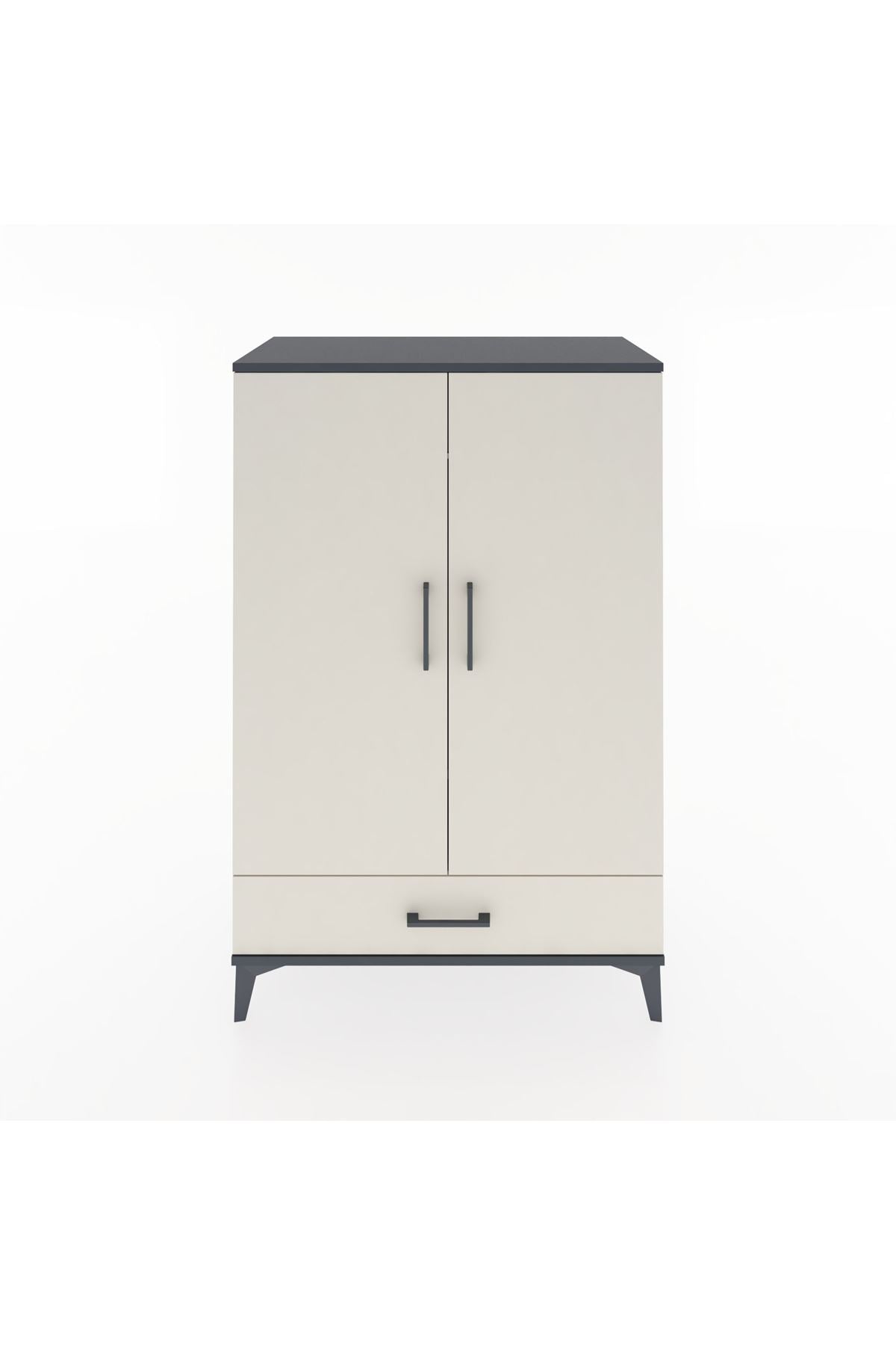 Hyperion Dolap Tek Raflı Tek Çekmeceli Tek Askılı 88x44x134 - S51M116V4B