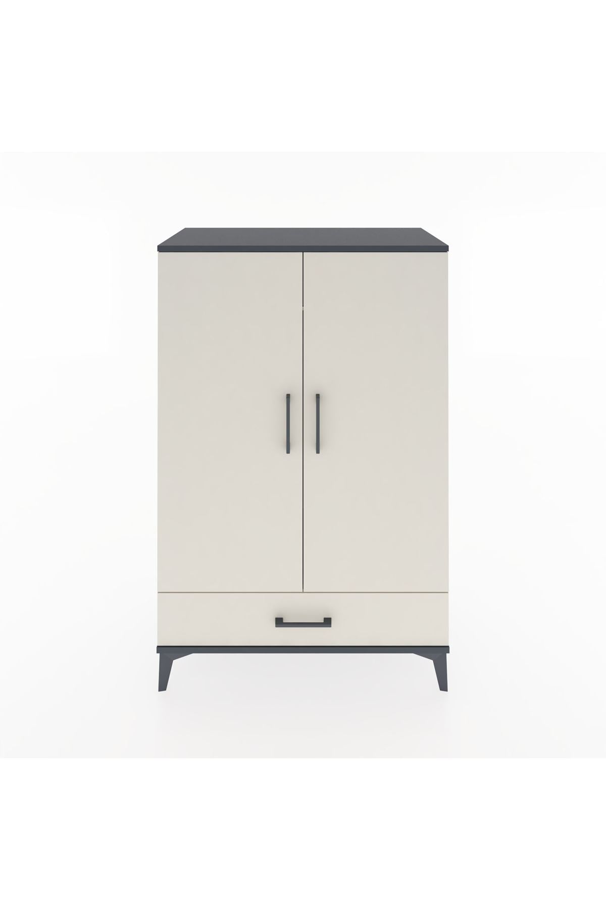 Hyperion Dolap Tek Raflı Tek Çekmeceli Tek Askılı 88x44x134 - S51M117V4B