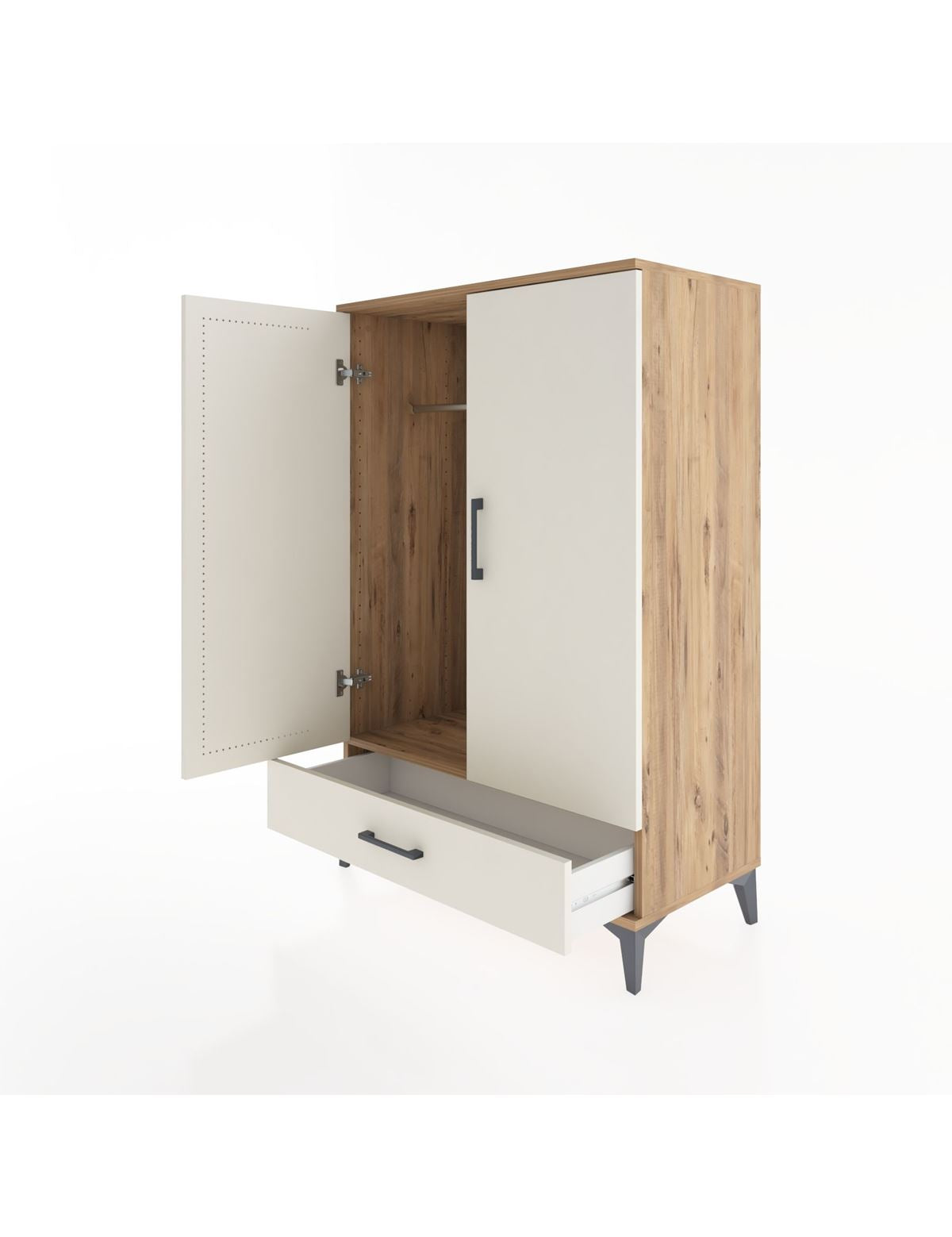 Hyperion Dolap Tek Raflı Tek Çekmeceli Tek Askılı 88x44x134 - S51M117V7B
