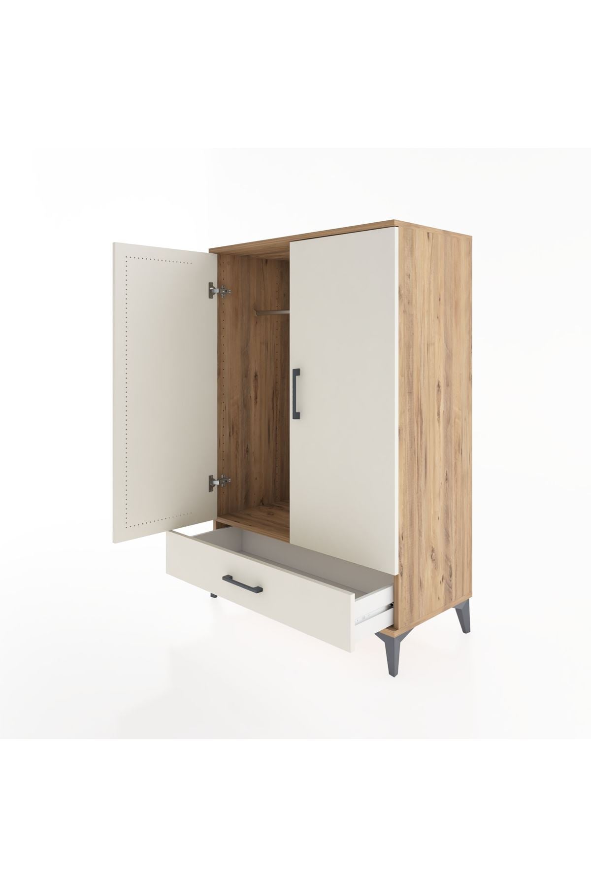 Hyperion Dolap Tek Raflı Tek Çekmeceli Tek Askılı 88x44x134 - S51M117V7B