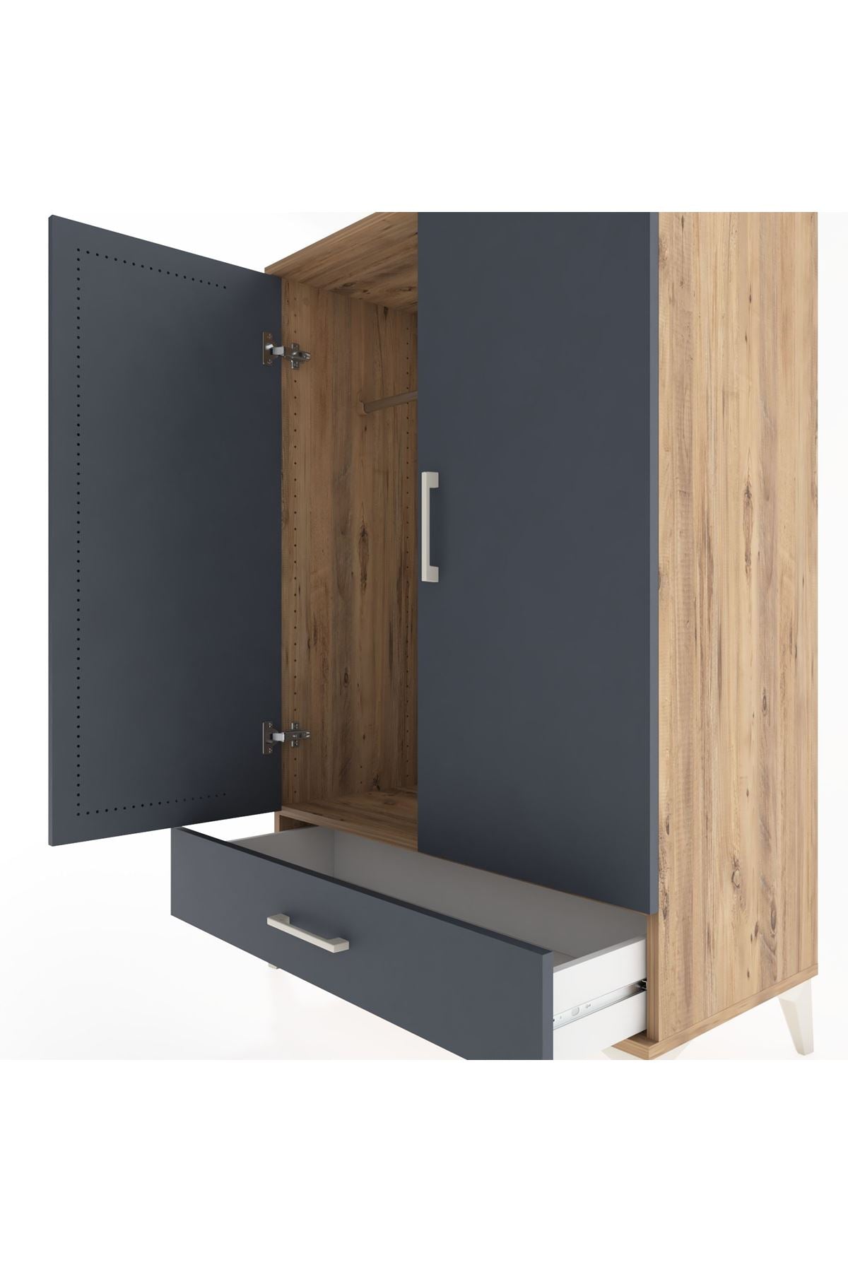 Hyperion Dolap Tek Raflı Tek Çekmeceli Tek Askılı 88x44x134 - S51M117V8B