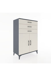 Hyperion Dolap Tek Raflı 3 Çekmeceli 2 Kapaklı 88x44x134 - S51M120V4B