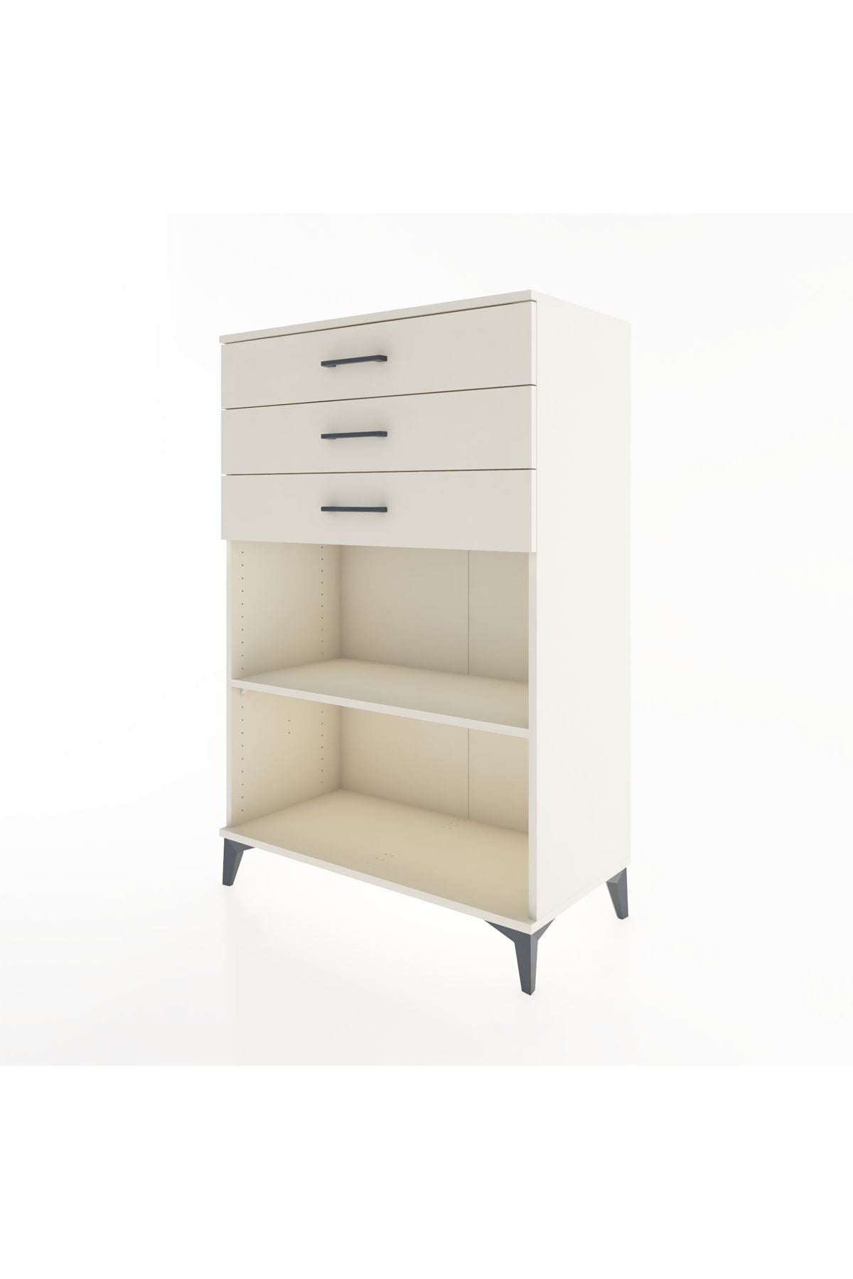 Hyperion Dolap Tek Raflı 3 Çekmeceli 88x44x134 - S51M121V1B