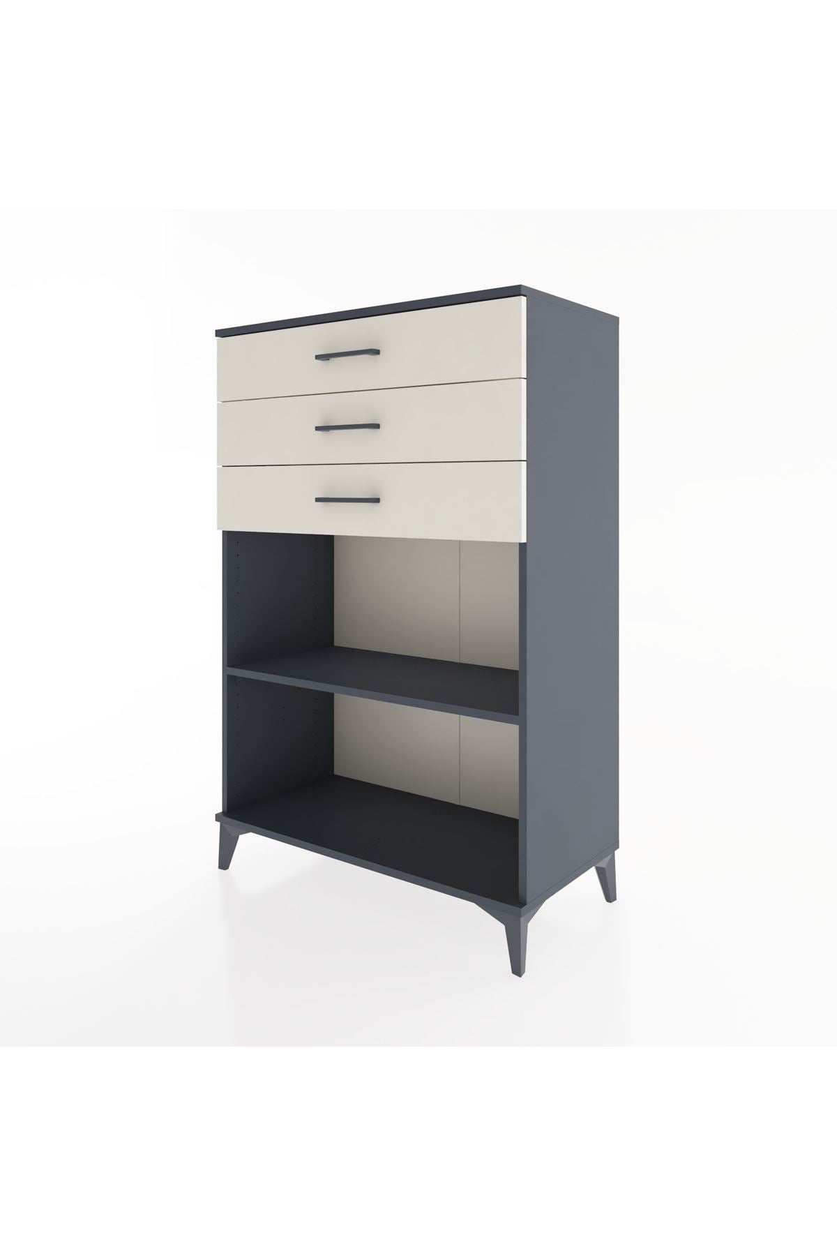 Hyperion Dolap Tek Raflı 3 Çekmeceli 88x44x134 - S51M121V4B