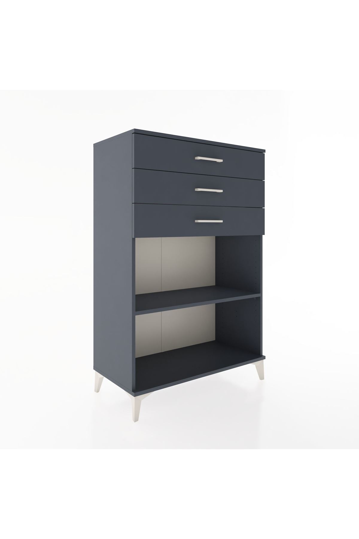 Hyperion Dolap Tek Raflı 3 Çekmeceli 88x44x134 - S51M121V5B