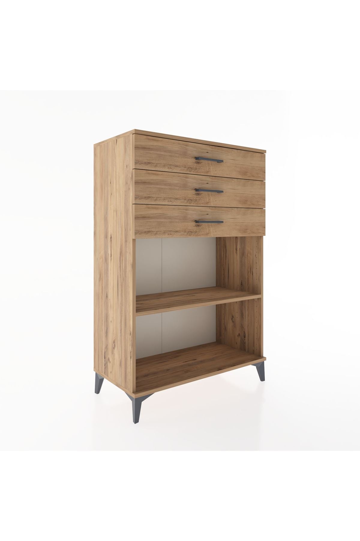 Hyperion Dolap Tek Raflı 3 Çekmeceli 88x44x134 - S51M121V9B