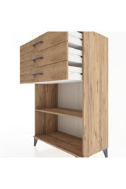 Hyperion Dolap Tek Raflı 3 Çekmeceli 88x44x134 - S51M121V9B