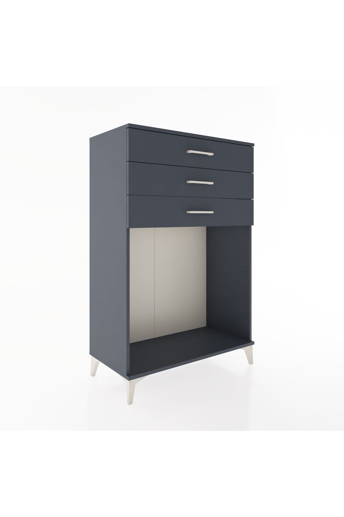 Hyperion Dolap 3 Çekmeceli 88x44x134 Antrasit-Antrasit