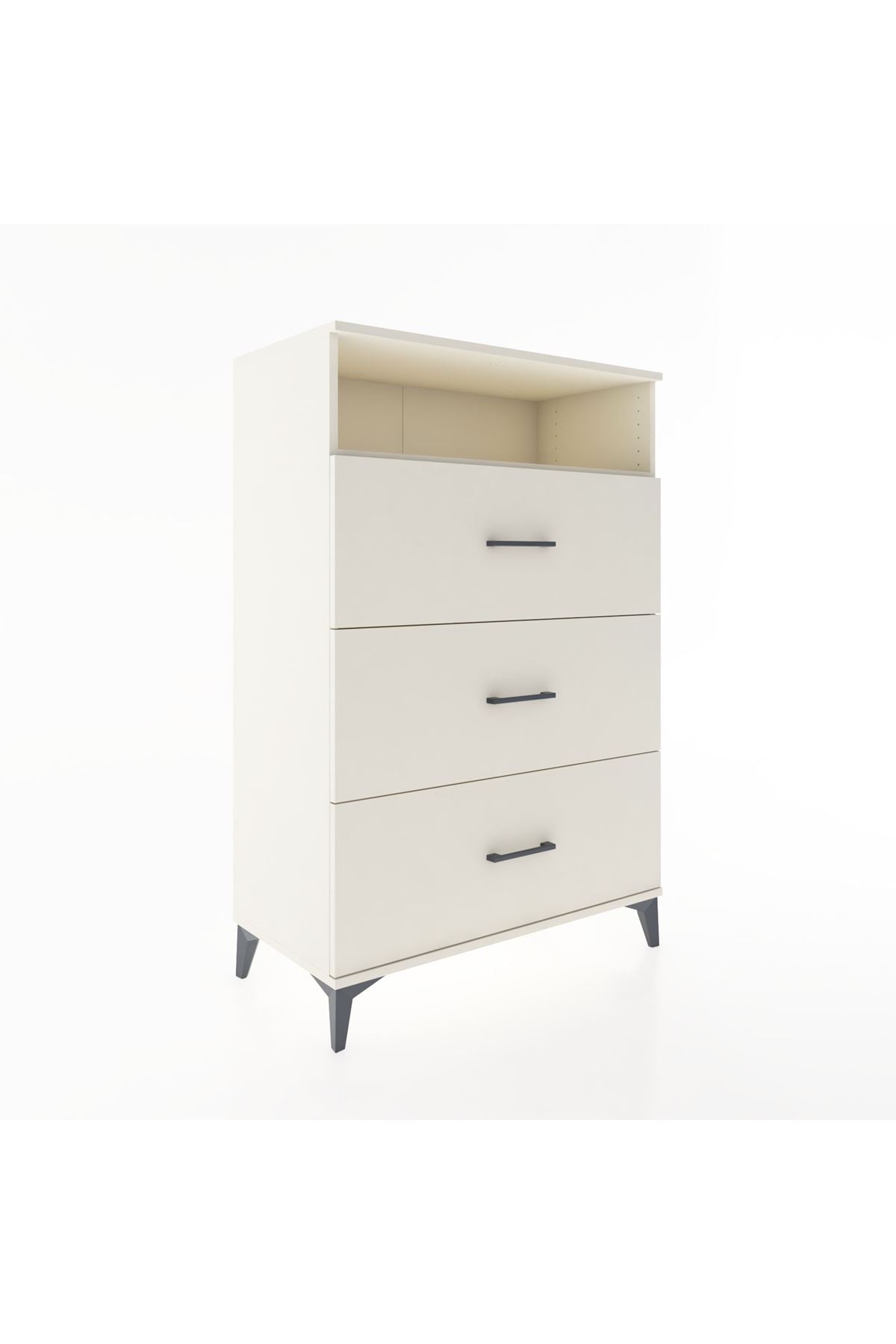 Hyperion Dolap Tek Raflı 3 Çekmeceli 88x44x134 - S51M123V1B