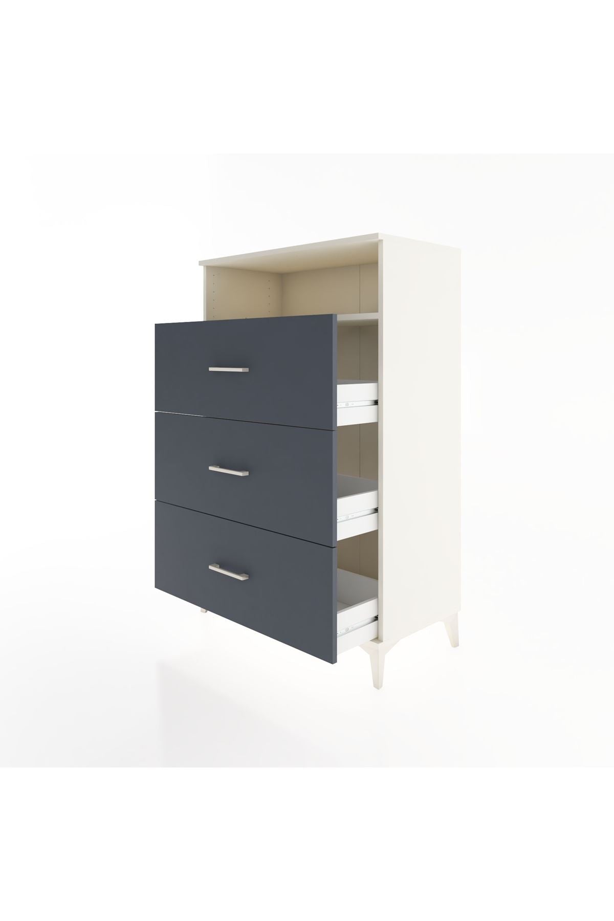 Hyperion Dolap Tek Raflı 3 Çekmeceli 88x44x134 - S51M123V2B