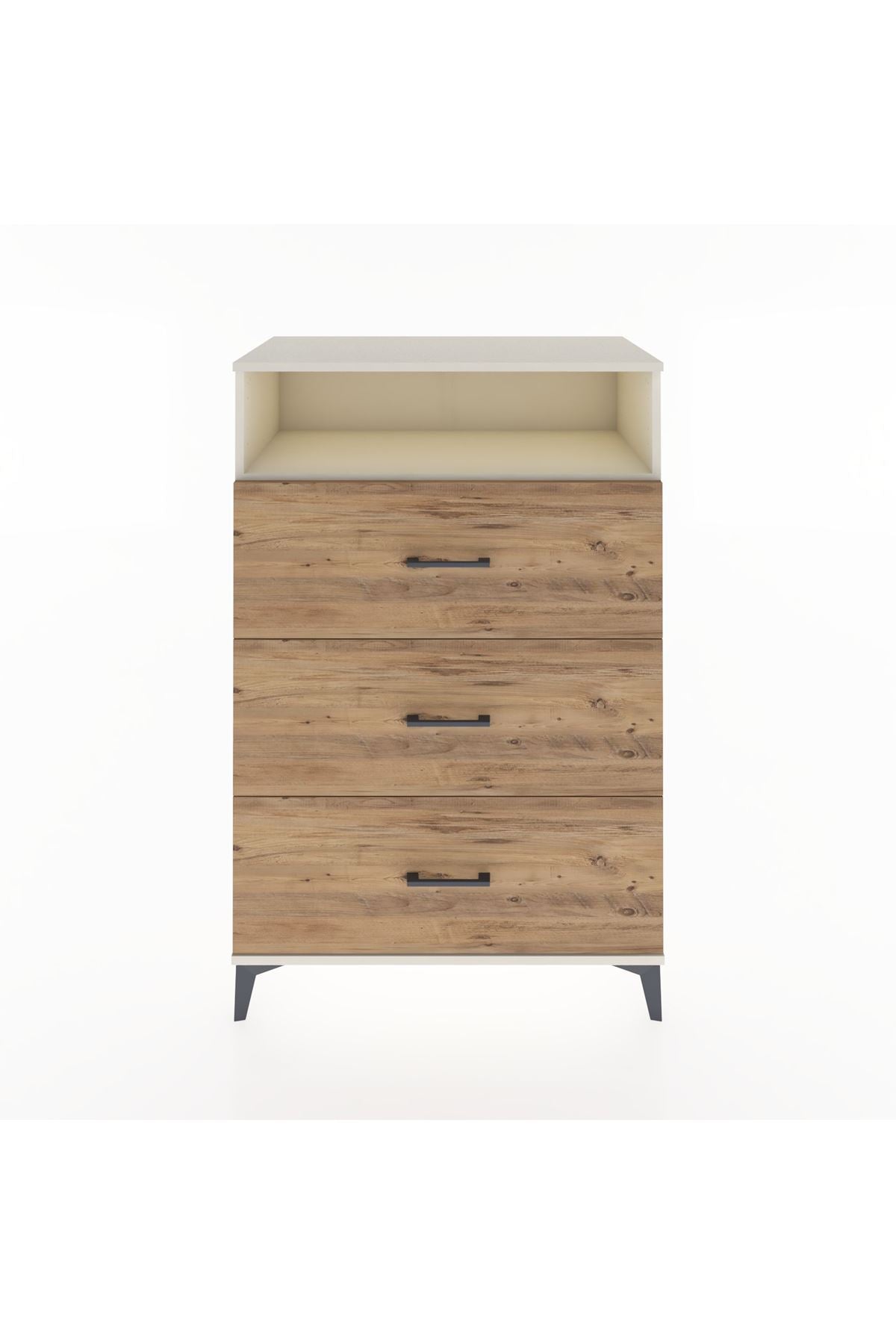 Hyperion Dolap Tek Raflı 3 Çekmeceli 88x44x134 - S51M123V3B