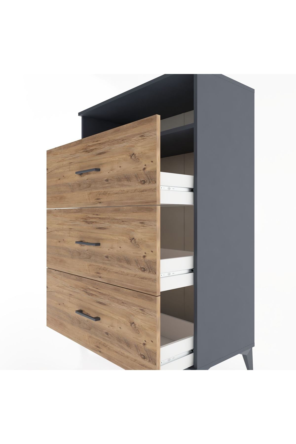 Hyperion Dolap Tek Raflı 3 Çekmeceli 88x44x134 - S51M123V6B