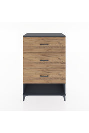 Hyperion Dolap 3 Çekmeceli 88x44x134 Antrasit-Çam