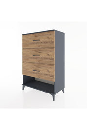 Hyperion Dolap 3 Çekmeceli 88x44x134 Antrasit-Çam