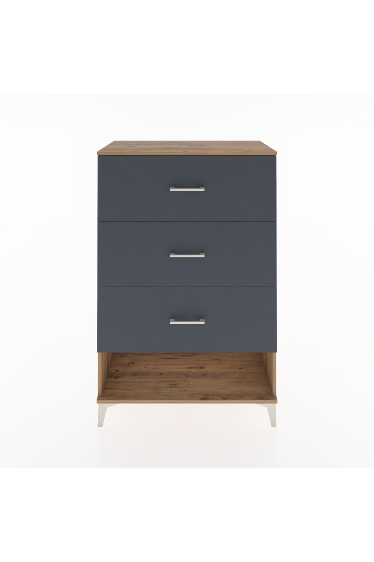 Hyperion Dolap 3 Çekmeceli 88x44x134 Çam-Antrasit