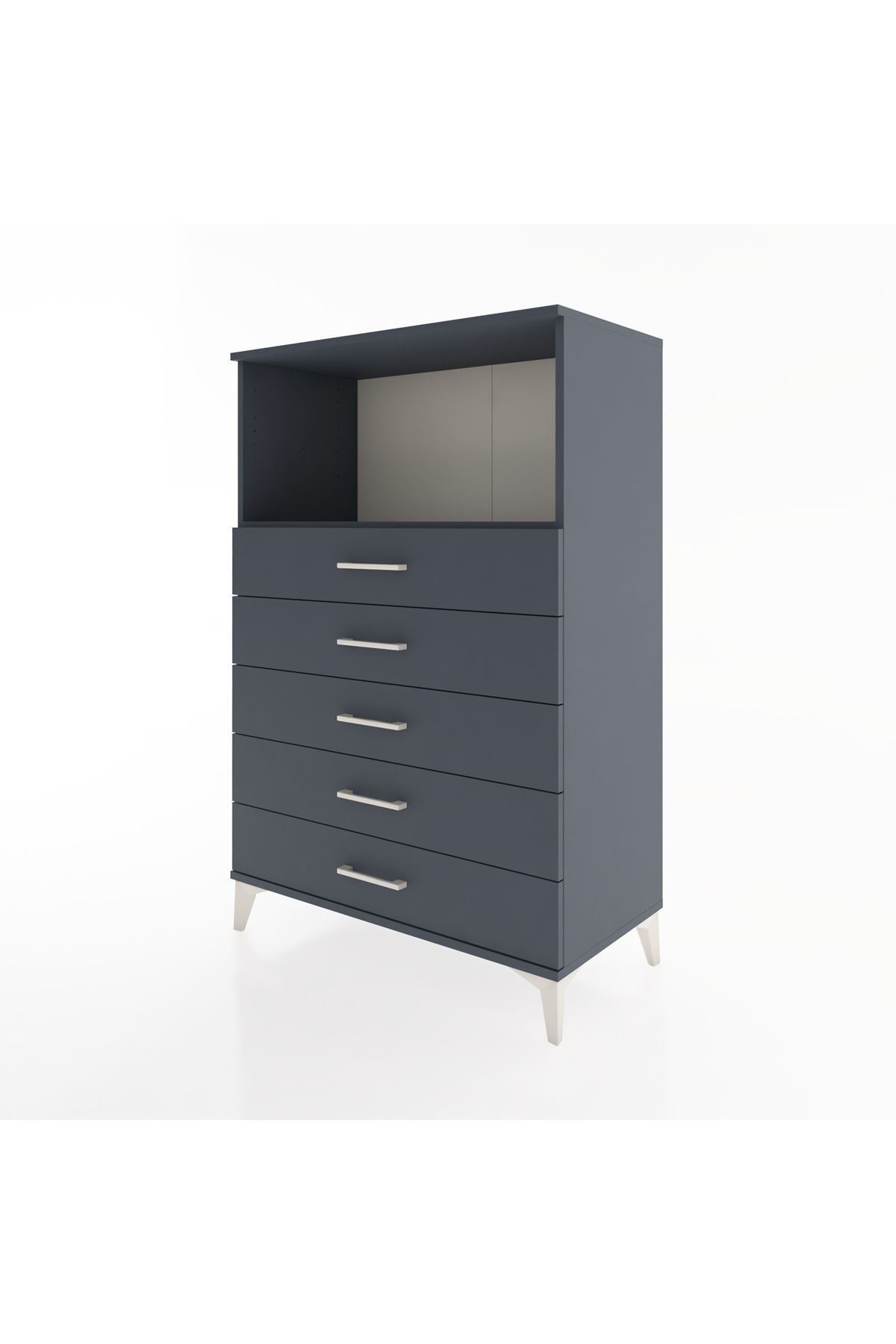 Hyperion Dolap Tek Raflı 4 Çekmeceli 88x44x134 - S51M125V5B