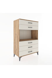 Hyperion Dolap Tek Raflı 5 Çekmeceli 88x44x134 - S51M126V7B