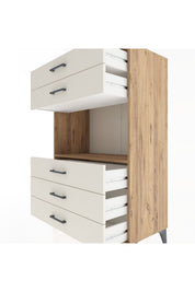 Hyperion Dolap Tek Raflı 5 Çekmeceli 88x44x134 - S51M126V7B