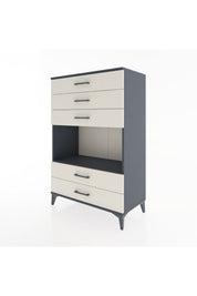 Hyperion Dolap Tek Raflı 5 Çekmeceli 88x44x134 - S51M127V4B