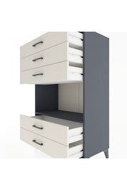 Hyperion Dolap Tek Raflı 5 Çekmeceli 88x44x134 - S51M127V4B