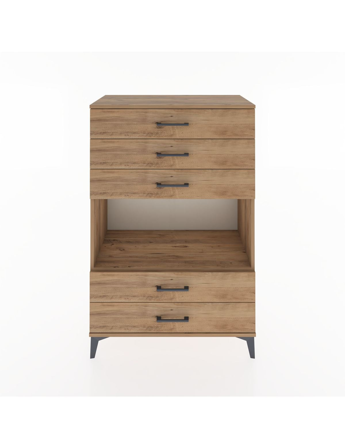Hyperion Dolap Tek Raflı 5 Çekmeceli 88x44x134 - S51M127V9B