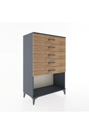 Hyperion Dolap 5 Çekmeceli 88x44x134 Antrasit-Çam