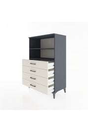 Hyperion Dolap 2 Raflı 4 Çekmeceli 88x44x134 Antrasit-Aytaşı