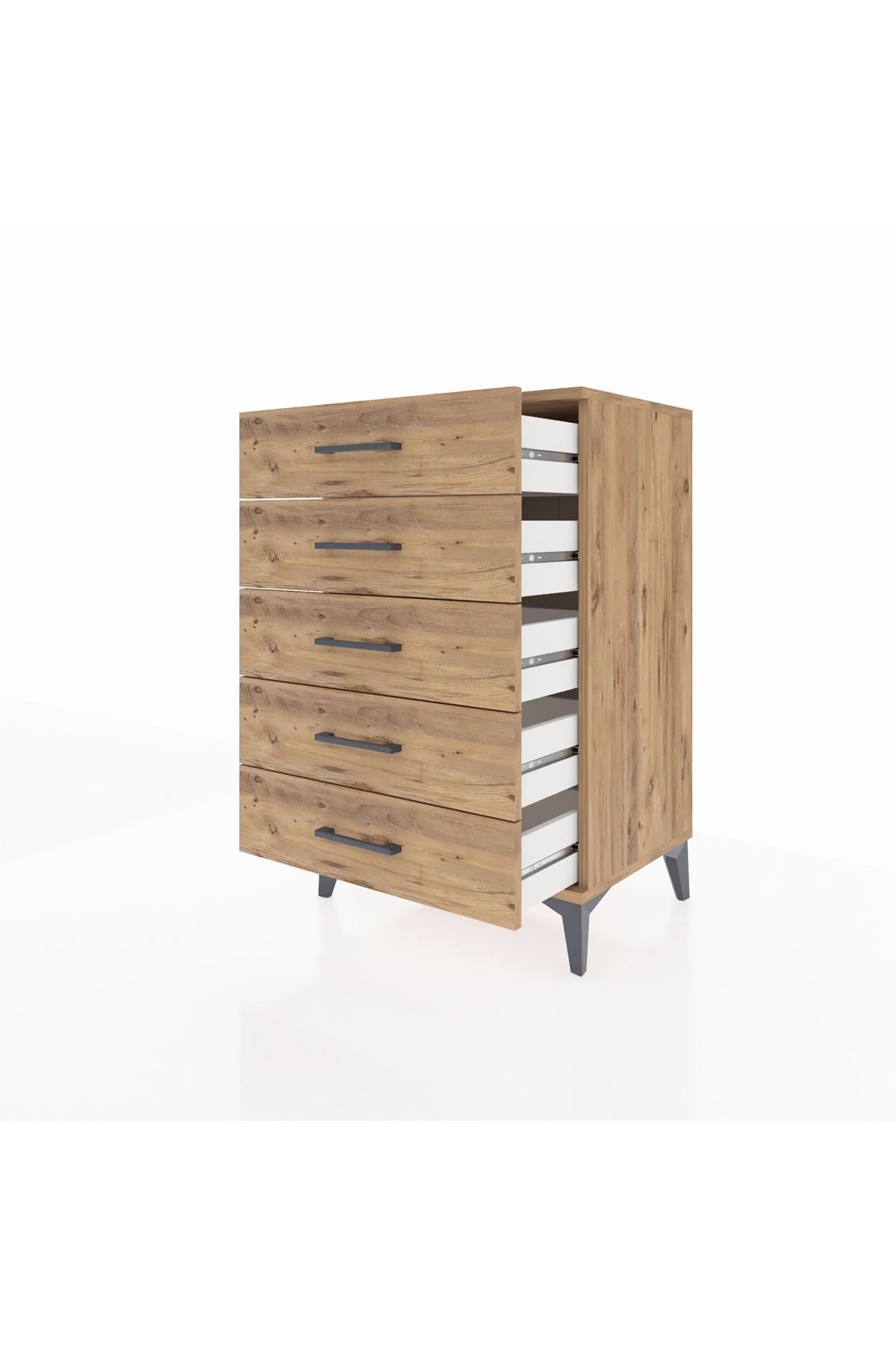 Hyperion Komodin 5 Çekmeceli 60x44x96 Çam-Çam