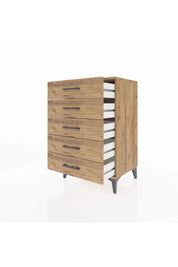 Hyperion Komodin 5 Çekmeceli 60x44x96 Çam-Çam