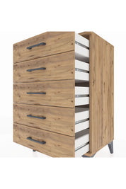 Hyperion Komodin 5 Çekmeceli 60x44x96 Çam-Çam