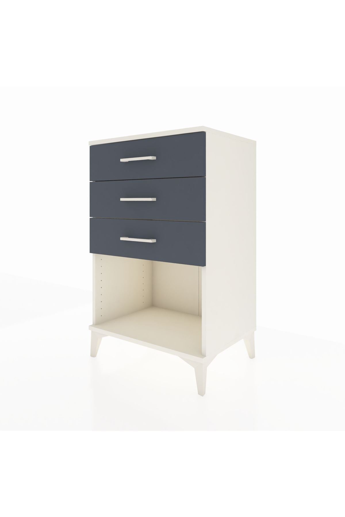 Hyperion Komodin 3 Çekmeceli 60x44x96 Aytaşı-Antrasit