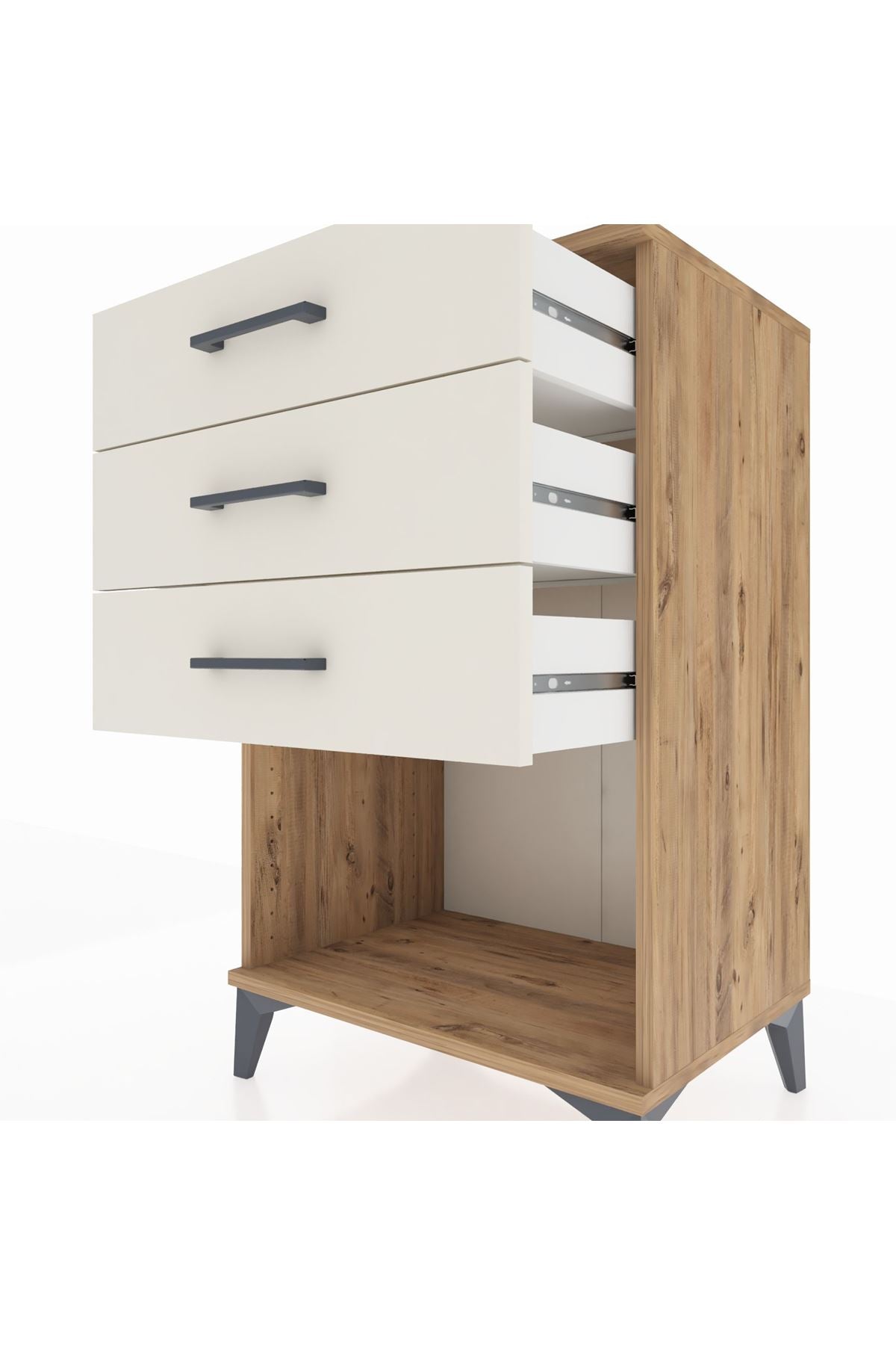 Hyperion Komodin 3 Çekmeceli 60x44x96 Çam-Aytaşı