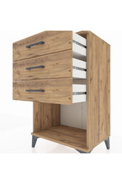 Hyperion Komodin 3 Çekmeceli 60x44x96 Çam-Çam