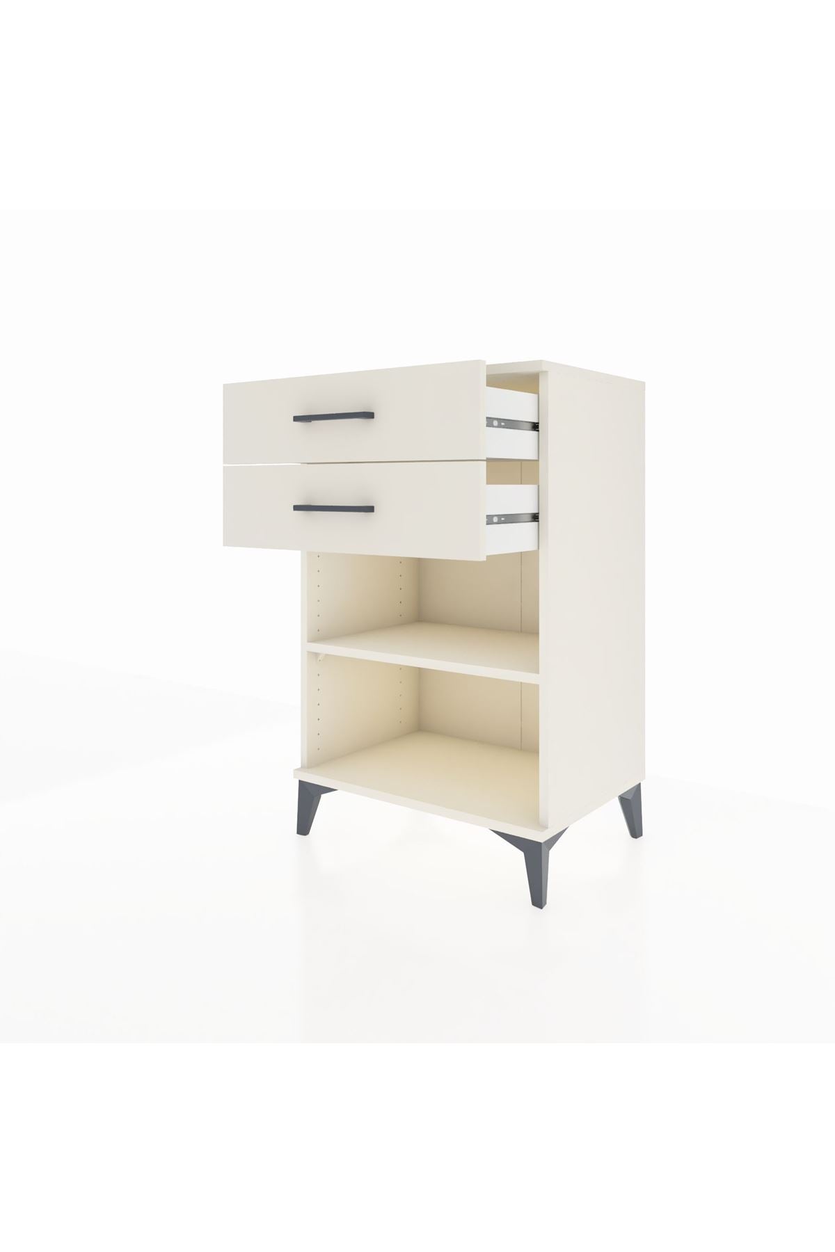 Hyperion Komodin Tek Raflı 2 Çekmeceli 60x44x96 Aytaşı-Aytaşı
