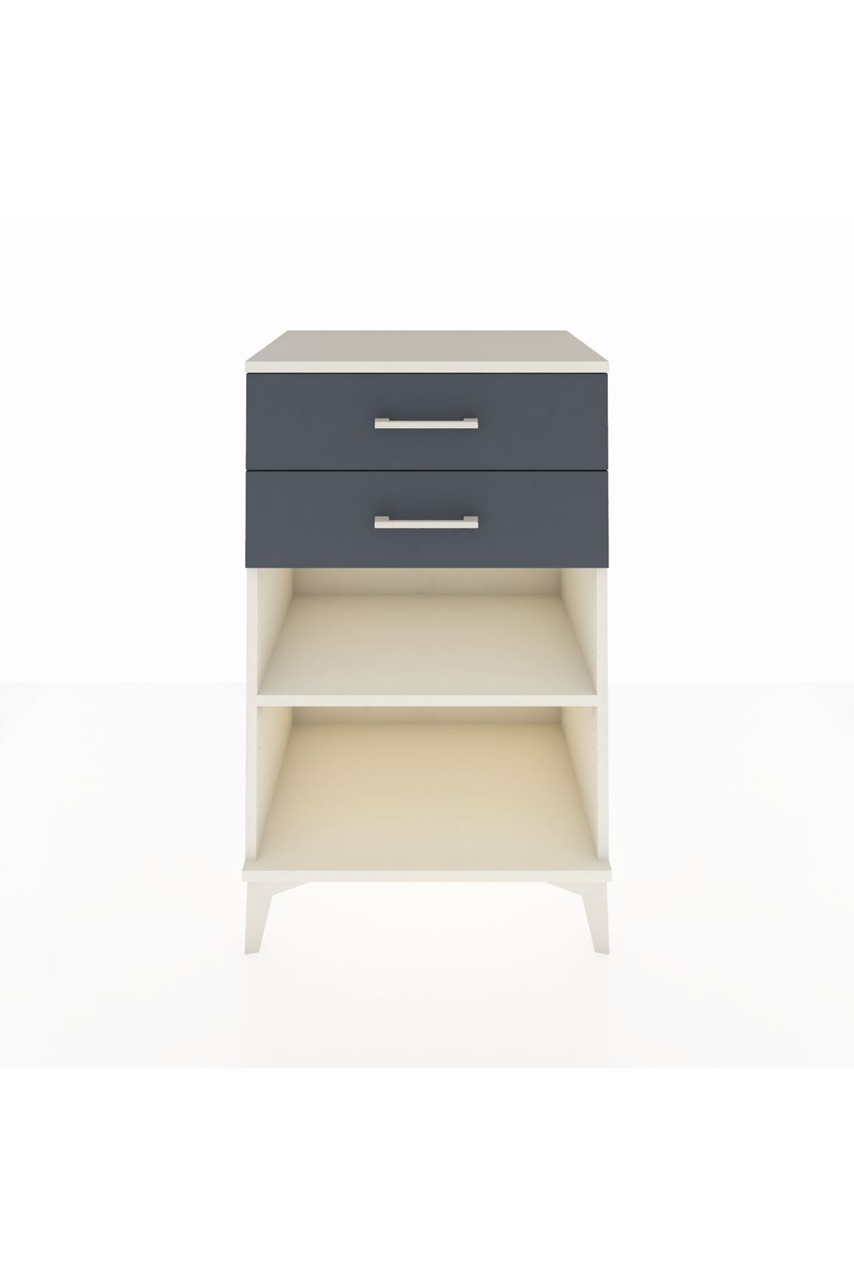 Hyperion Komodin Tek Raflı 2 Çekmeceli 60x44x96 Aytaşı-Antrasit