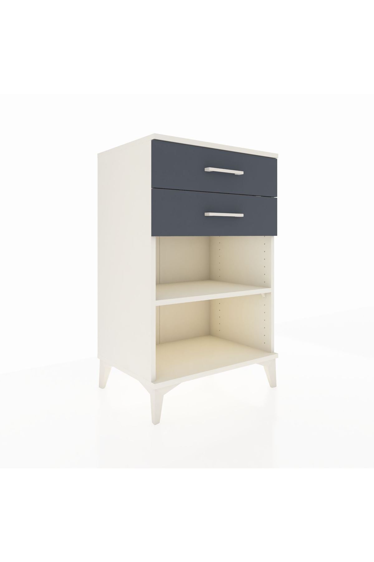 Hyperion Komodin Tek Raflı 2 Çekmeceli 60x44x96 Aytaşı-Antrasit