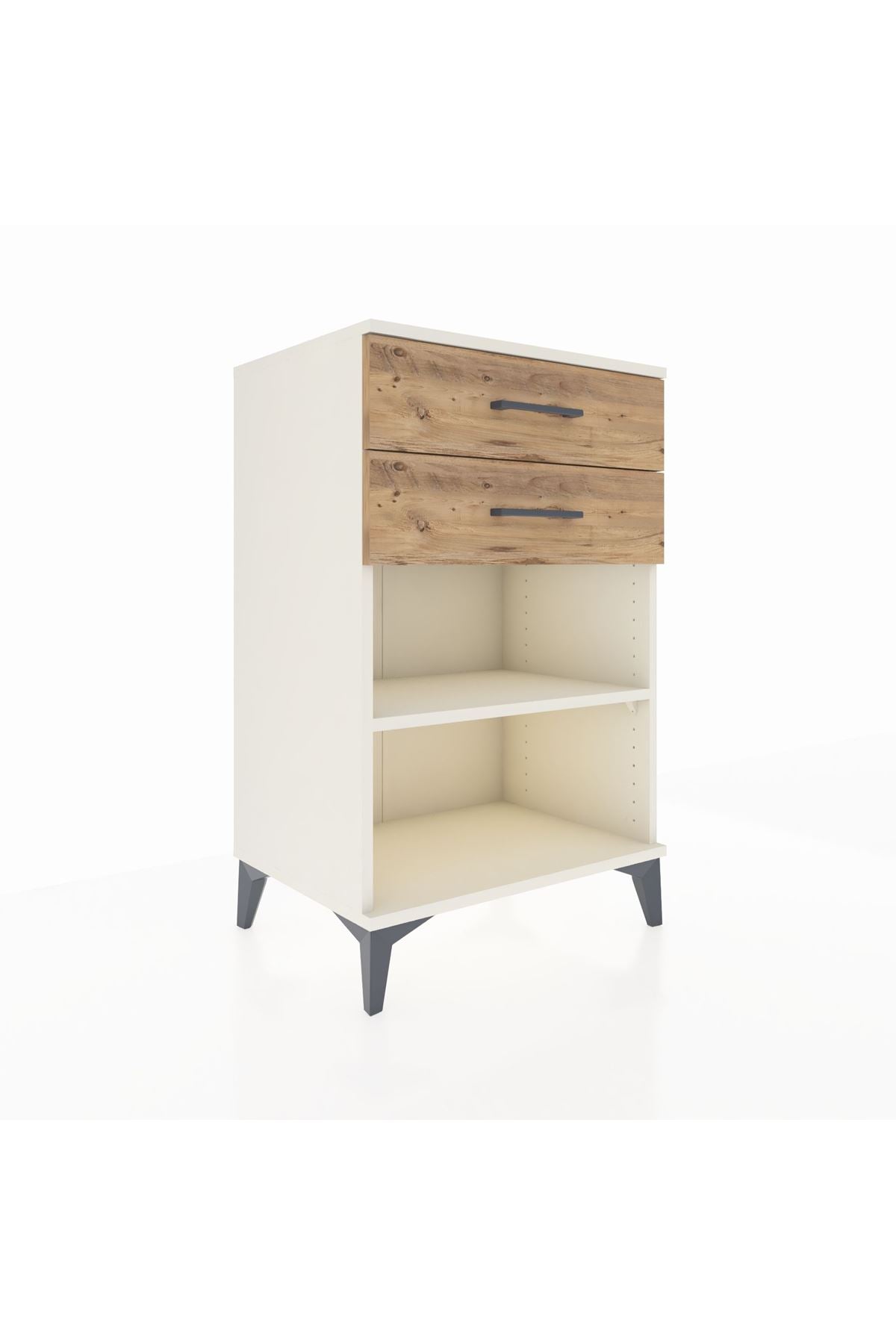 Hyperion Komodin Tek Raflı 2 Çekmeceli 60x44x96 Aytaşı-Çam