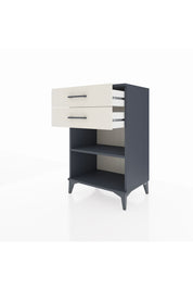 Hyperion Komodin Tek Raflı 2 Çekmeceli 60x44x96 Antrasit-Aytaşı