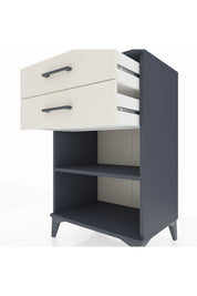 Hyperion Komodin Tek Raflı 2 Çekmeceli 60x44x96 Antrasit-Aytaşı