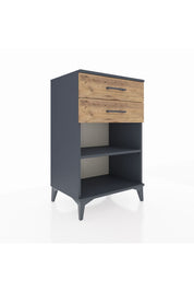 Hyperion Komodin Tek Raflı 2 Çekmeceli 60x44x96 Antrasit-Çam