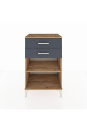 Hyperion Komodin Tek Raflı 2 Çekmeceli 60x44x96 Çam-Antrasit