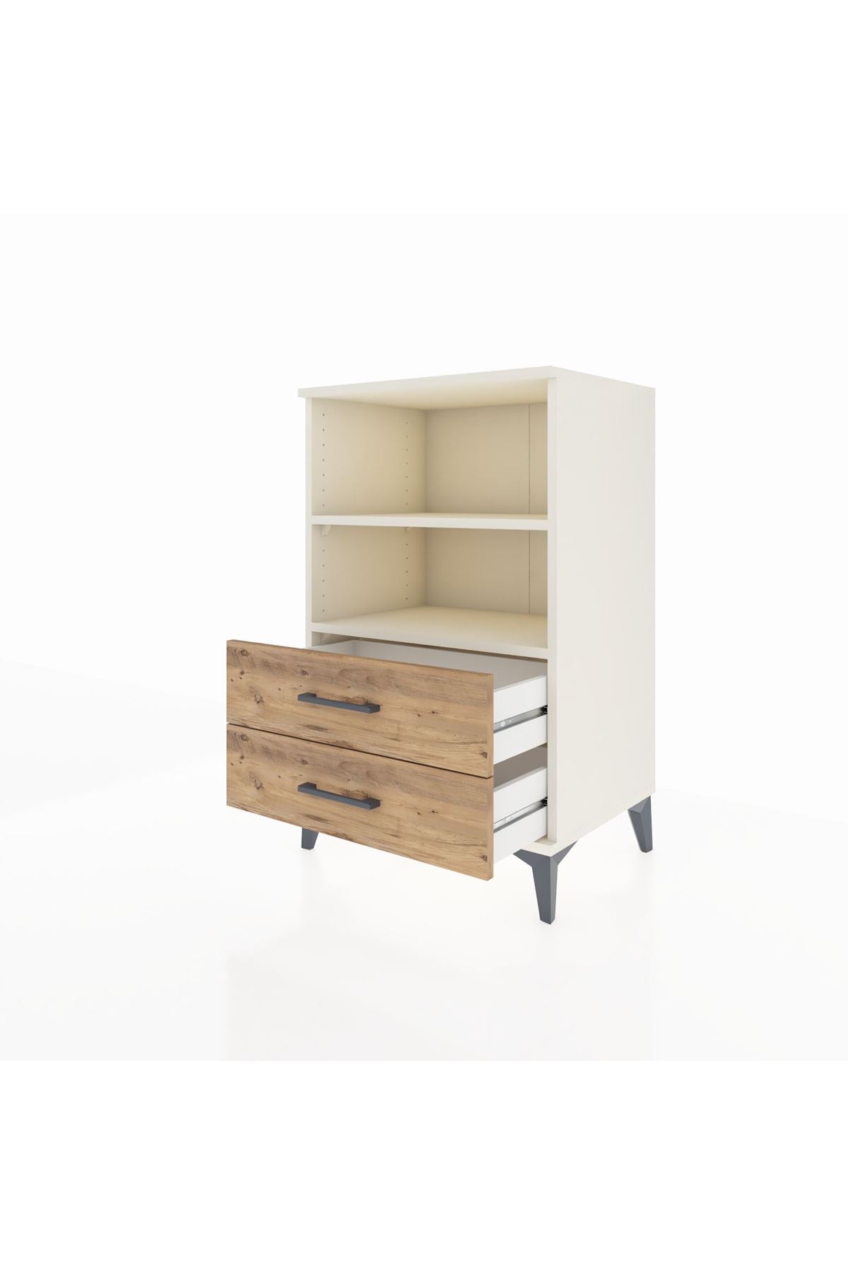 Hyperion Komodin 2 Raflı 2 Çekmeceli 60x44x96 Aytaşı-Çam